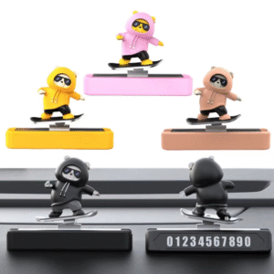 Car Dashboard Sliding Panda With Phone Number