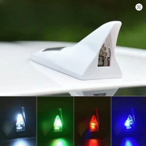 8 LED Car Solar Energy Shark Fin Antenna